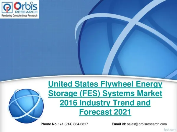 World Flywheel Energy Storage (FES) Systems Market - Opportunities and Forecasts, 2016 -2021