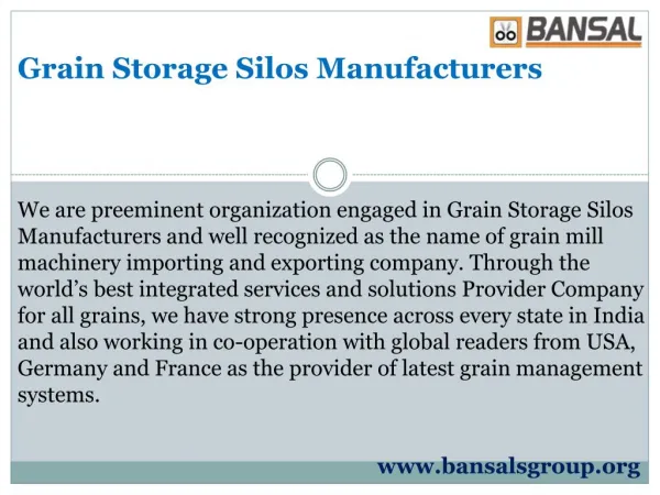 Grain Storage Silos Manufacturers