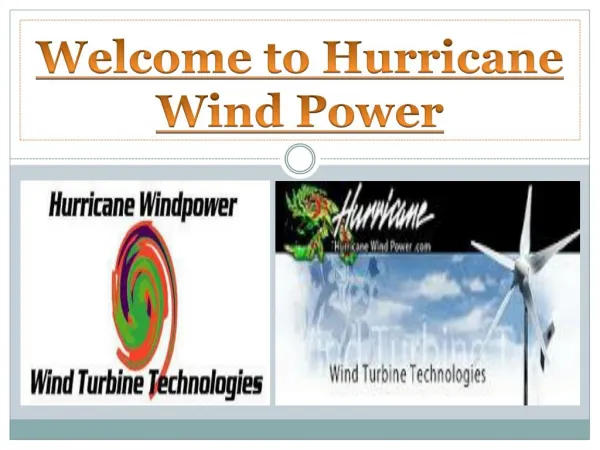 Welcome to Hurricane Wind Power