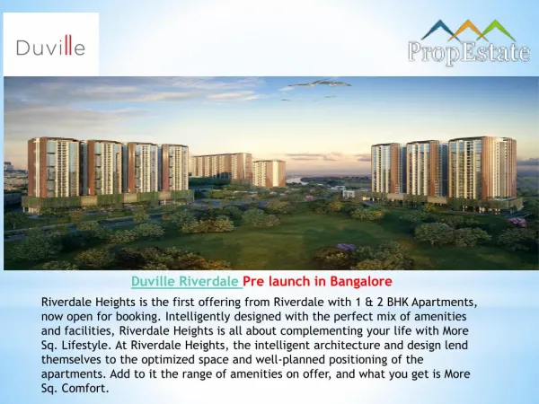 Duville Riverdale | Residential Project | location | Pune | Kharadi