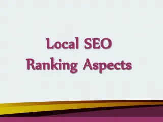 Local SEO Ranking Aspects - slide 1