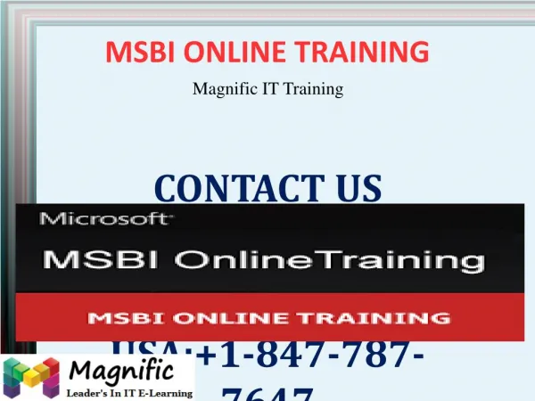 MSBI Online Training in Canada