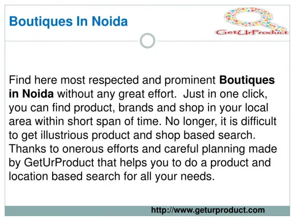 Boutiques in Noida