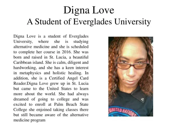 Digna Love - A Student of Everglades University