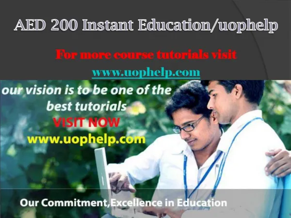 AED 200 Instant Education/uophelp