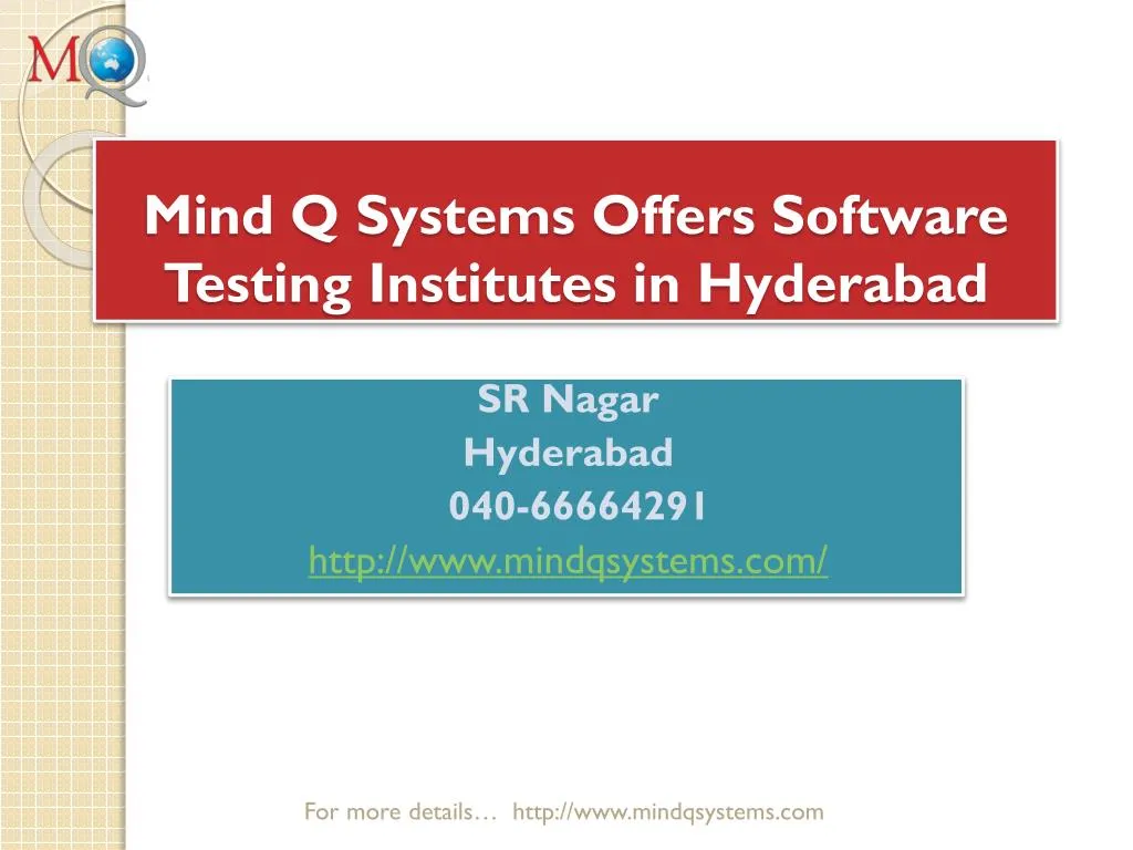 mind q systems offers software testing institutes in hyderabad