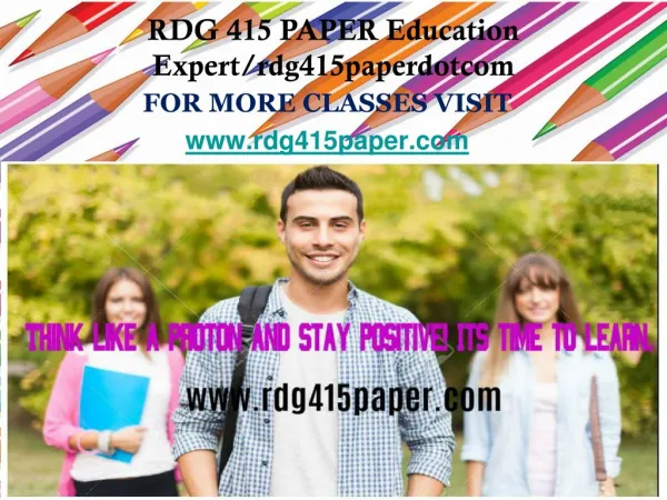 RDG 415 PAPER Education Expert/rdg415paperdotcom