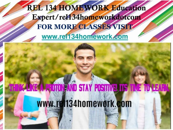 REL 134 HOMEWORK Education Expert/rel134homeworkdotcom