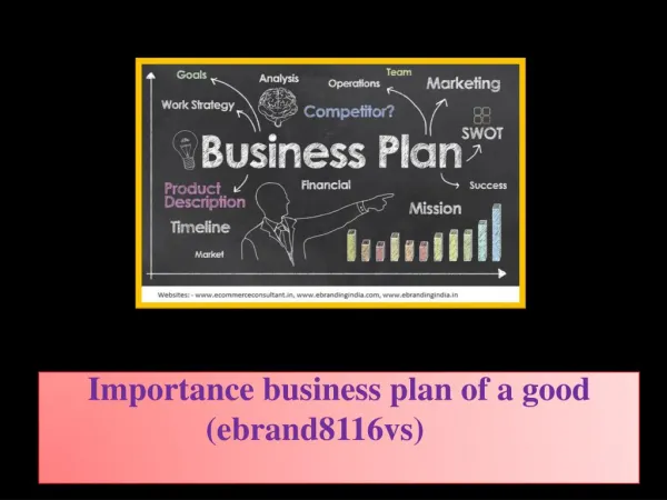 Importance business plan of a good (ebrand8116vs)