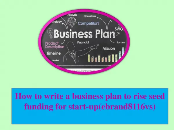 How to write a business plan to rise seed funding for start-up(ebrand8116vs)