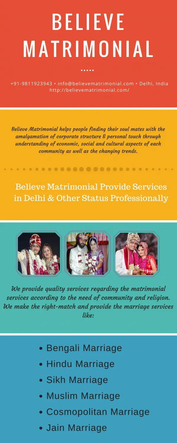 Believe Matrimonial Services In Delhi