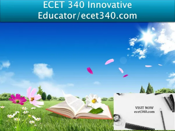 ECET 340 Innovative Educator/ecet340.com