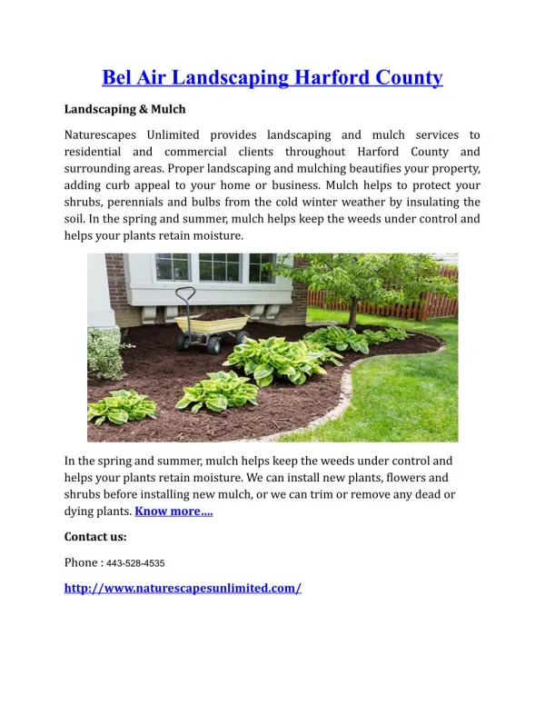 Bel Air Landscaping Harford County