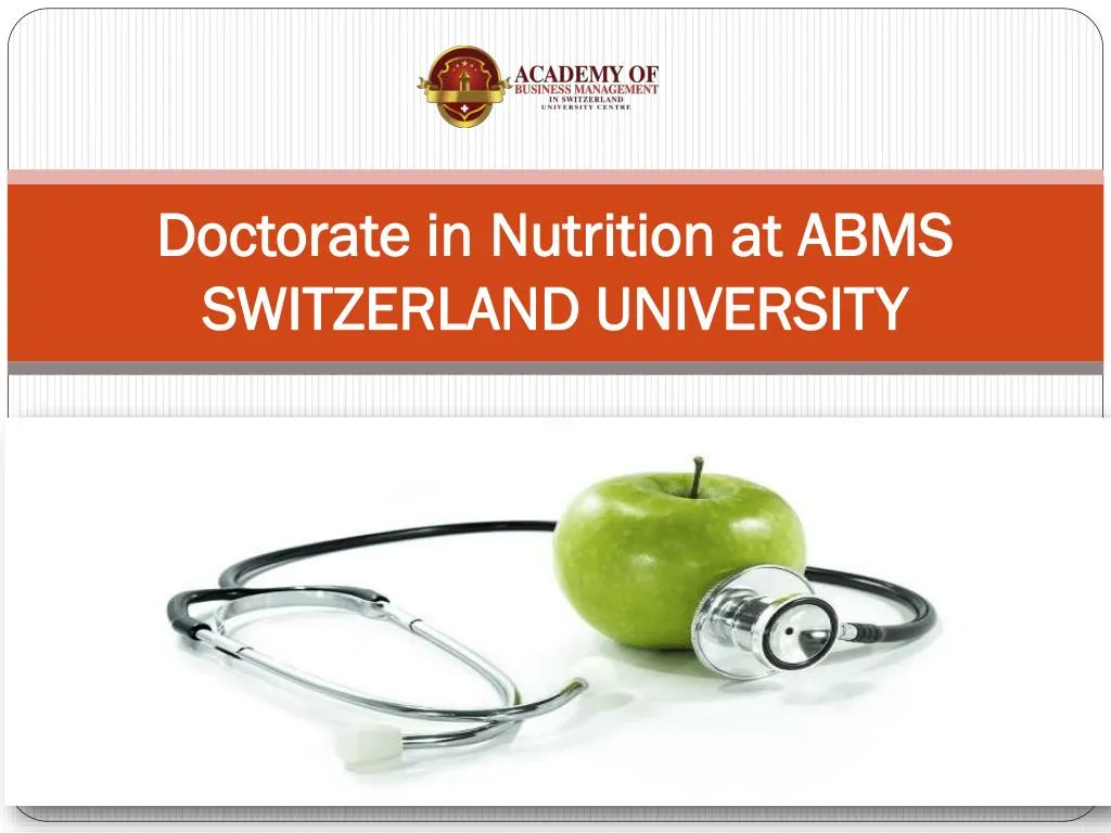 doctorate in nutrition at abms switzerland university