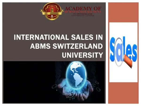 International sales in abms switzerland university