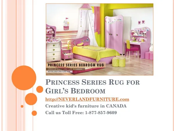 Princess Series Rug for Young Girl's Bedroom in Canada