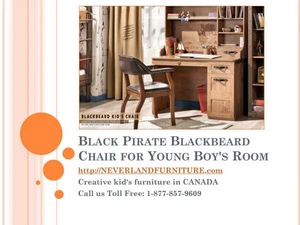 Black Pirate Blackbeard Chair for Young Boys Room