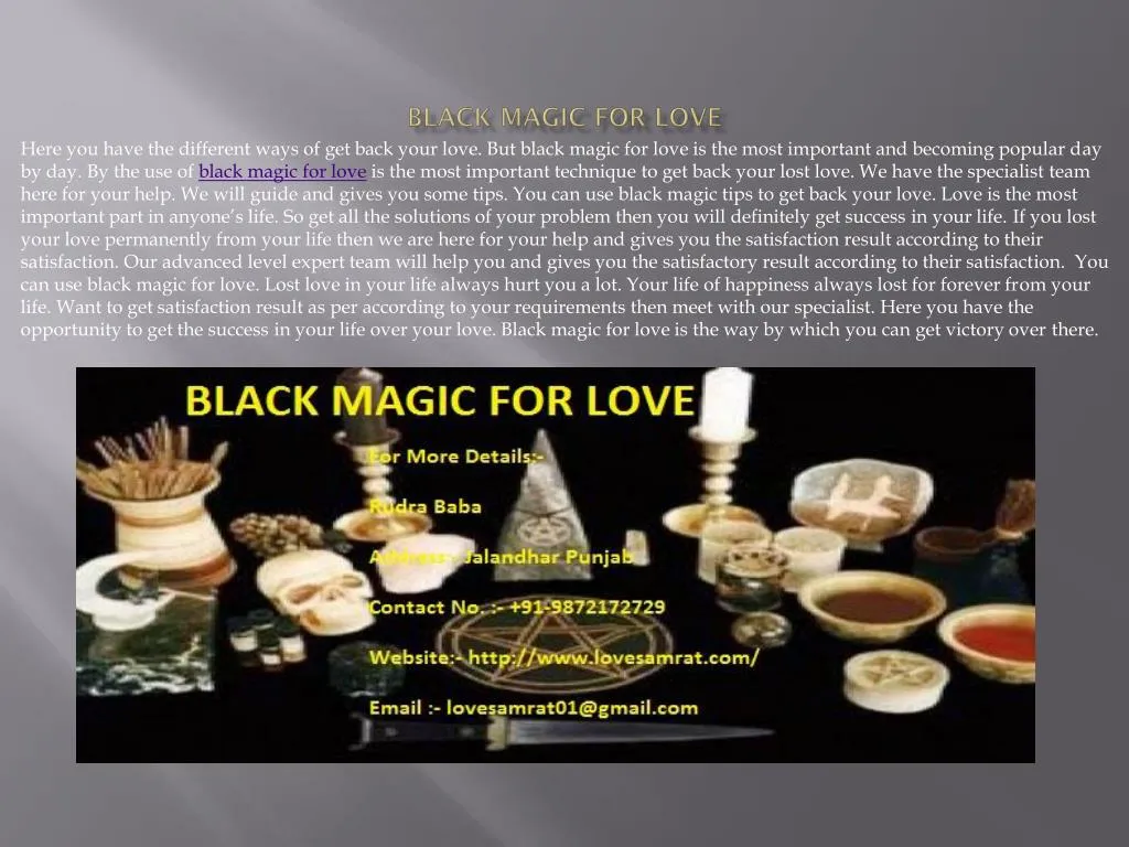 black magic for love