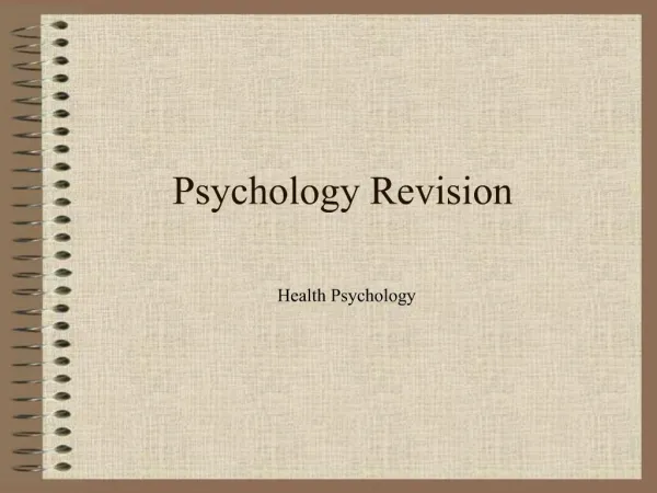 Psychology Revision