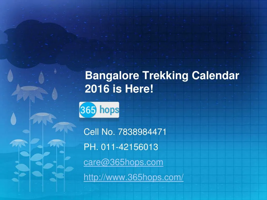 bangalore trekking calendar 2016 is here