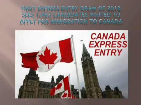 First Express Entry Draw of 2016 Sees 1,463 Candidates Invited to Apply for Immigration to Canada