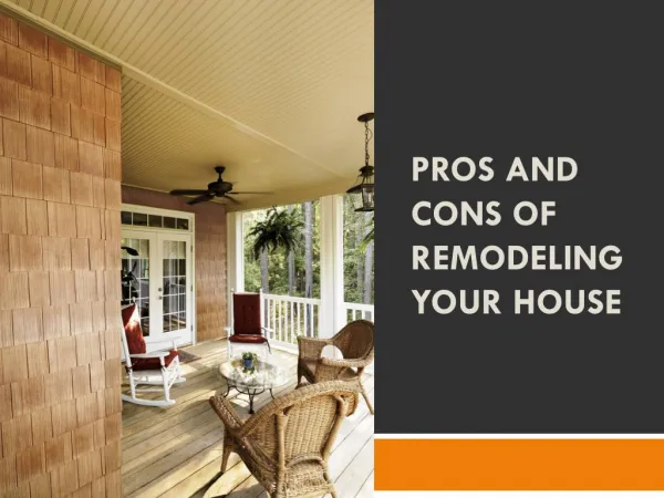 Pros and Cons of Remodeling your House
