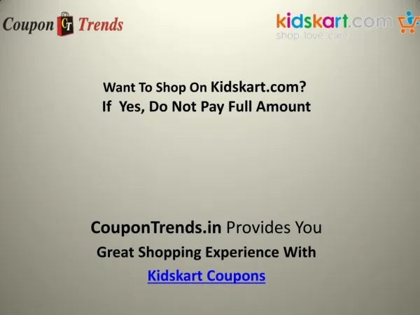 kidskart Coupons: Discount Coupon, Promo Codes, Deals & Offers