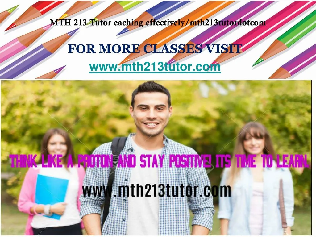 for more classes visit www mth213tutor com