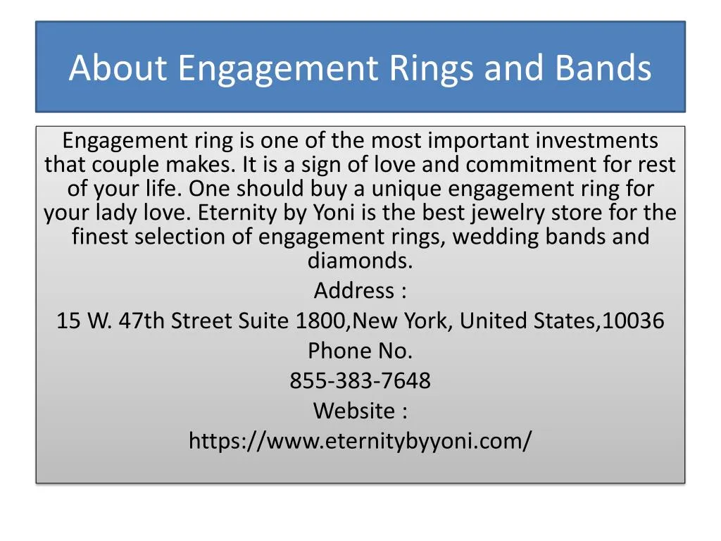 about engagement rings and bands
