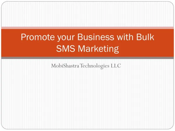 Bulk sms company Dubai | Mobishastra.com
