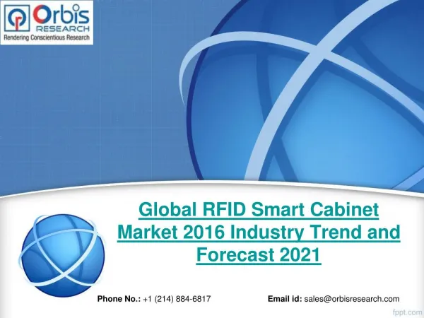 World RFID Smart Cabinet Market - Opportunities and Forecasts, 2016 -2021