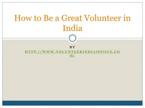 How to Be a Great Volunteer in India