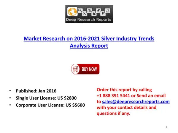2016 Global Silver Market Analysis Report