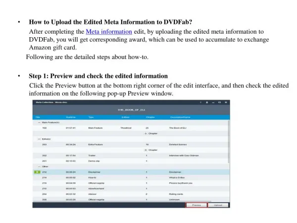 How to Upload the Edited Meta Information to DVDFab