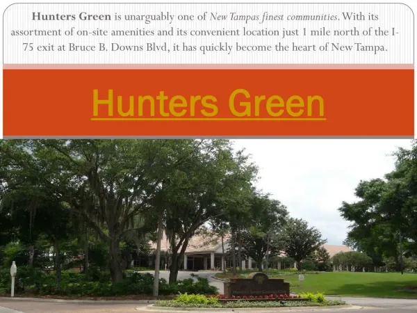 Hunters Green Tampa