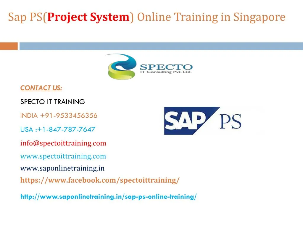 sap ps project system online training in singapore