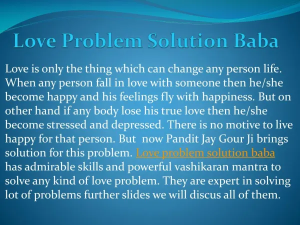 Love Problem Solution Baba