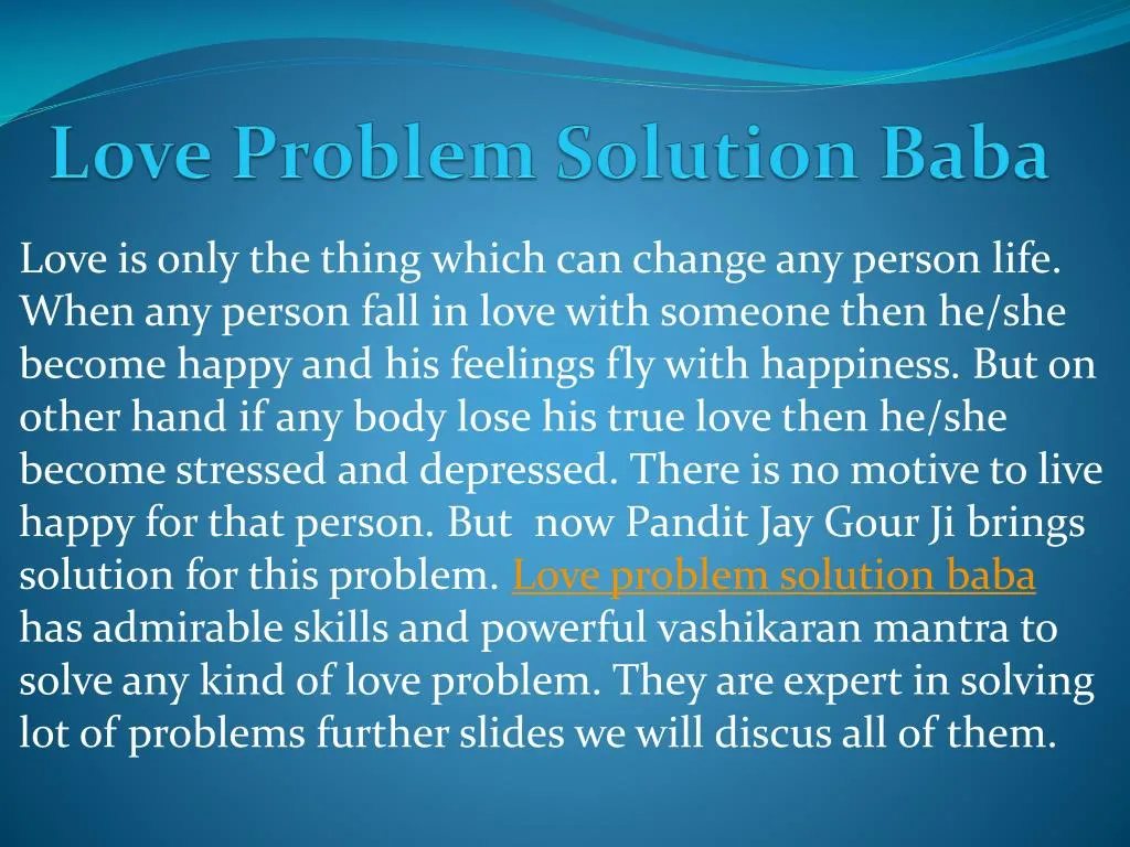 love problem solution baba