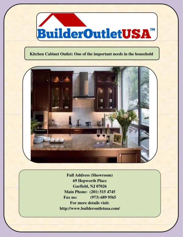 Kitchen Cabinet Outlet: One of the important needs in the household