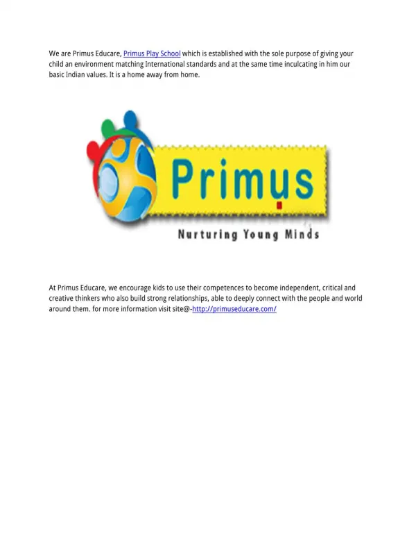 Primus Play School