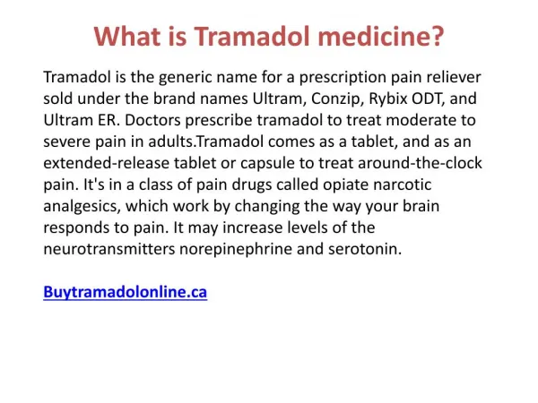 Relieve your pain affliction with Tramadol