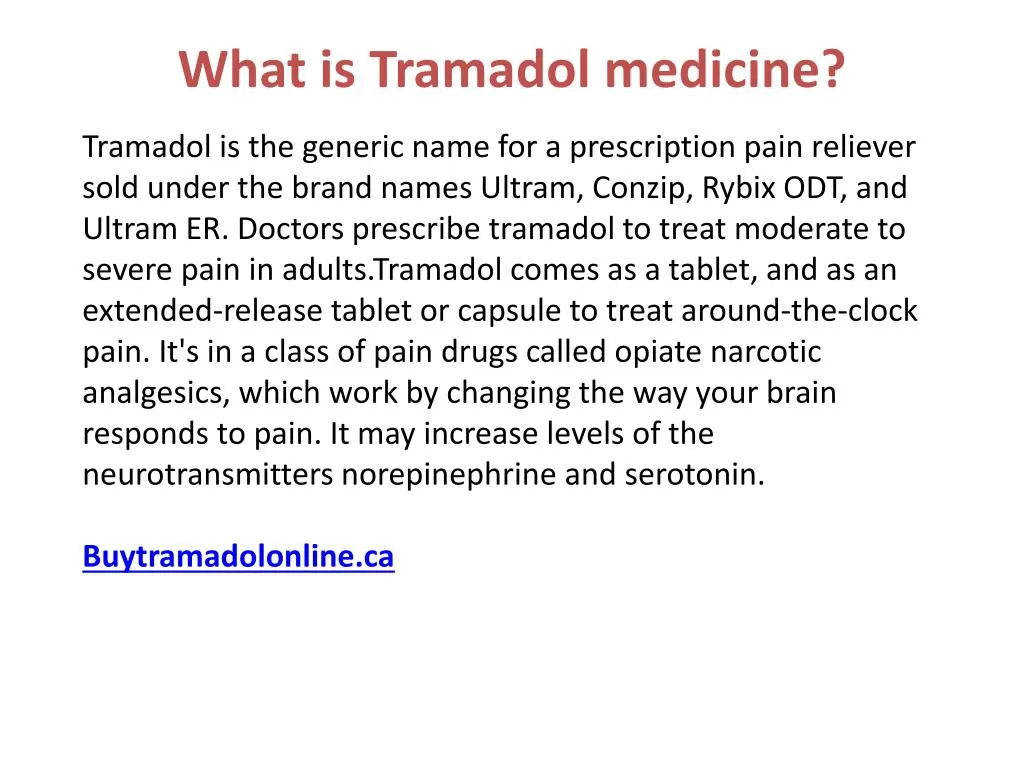 what is tramadol medicine