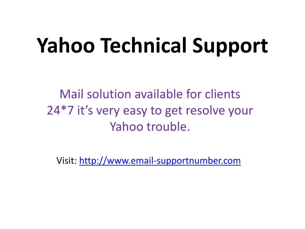 yahoo technical support