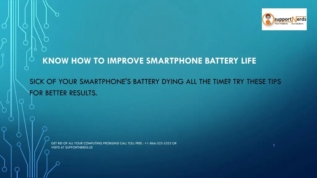know how to improve smartphone battery life