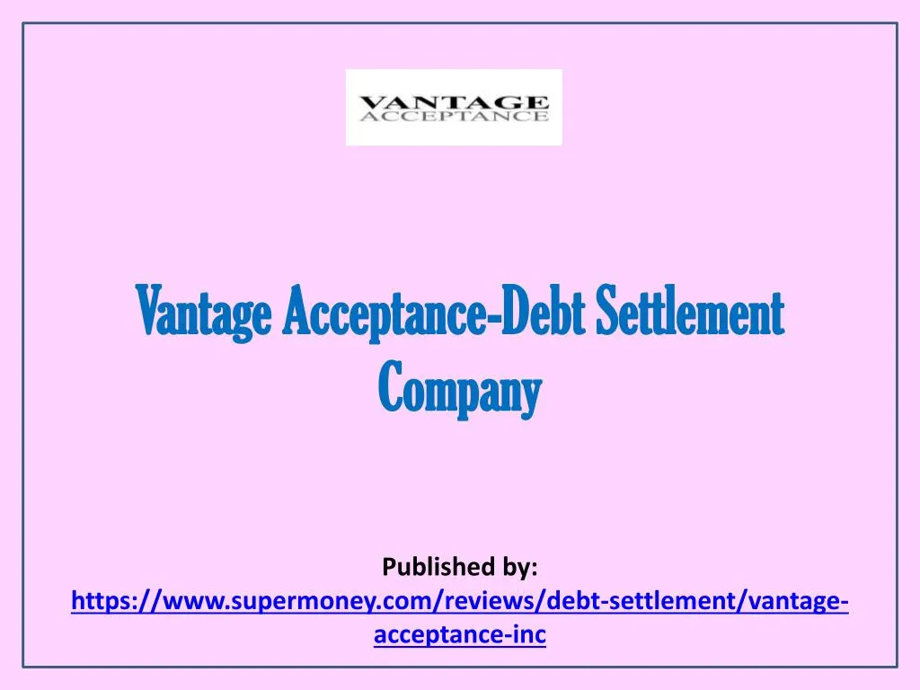 vantage acceptance debt settlement company
