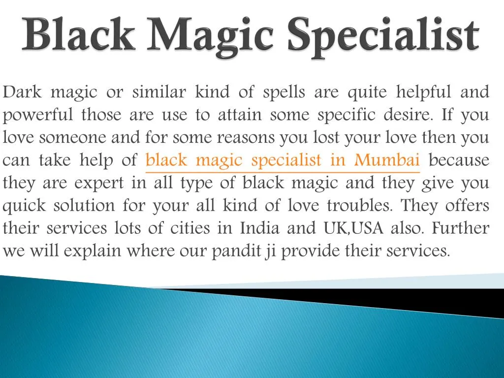 black magic specialist