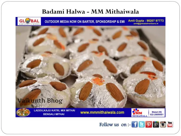 Badami Halwa - MM Mithaiwala