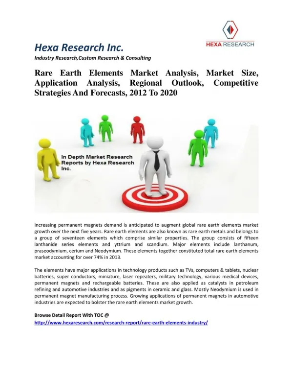 Rare Earth Elements Market Size, Analysis, Competitive Strategies And Forecasts, 2012 To 2020