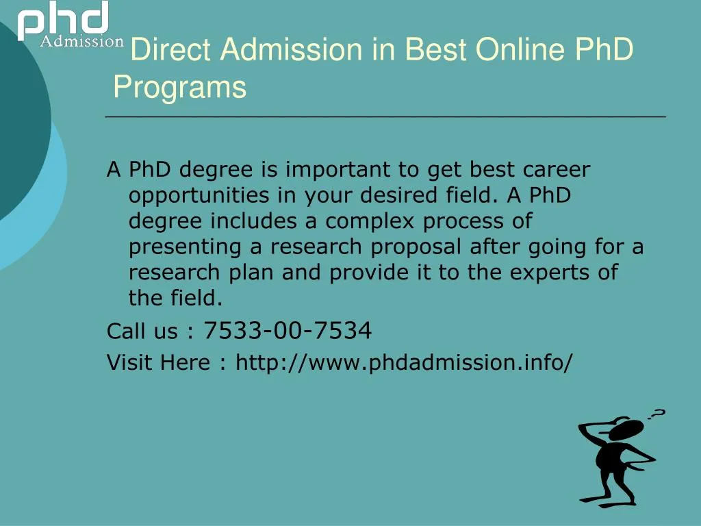 direct admission in best online phd programs