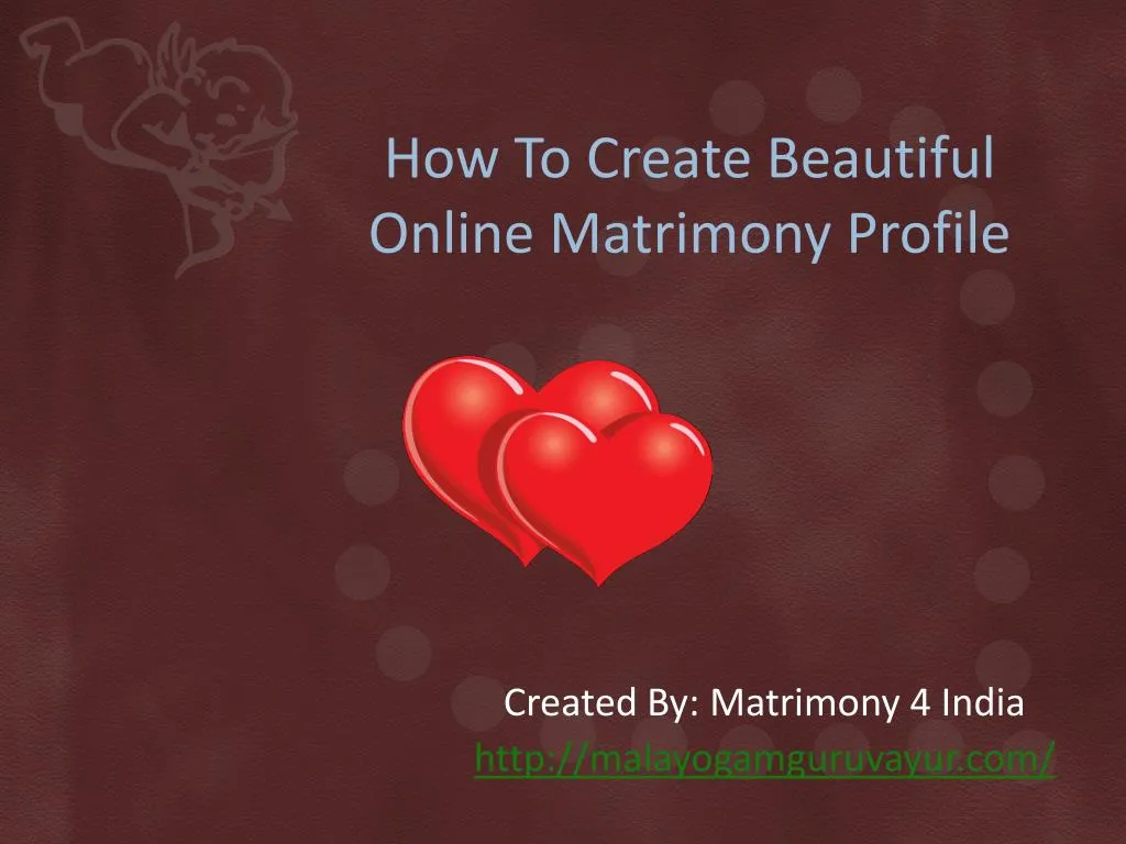 how to create beautiful online matrimony profile
